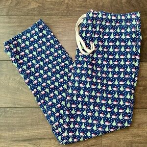 Vineyard Vines Men's Holiday Lounge Pants - Medium / Whale Santa Hat & Xmas Tree
